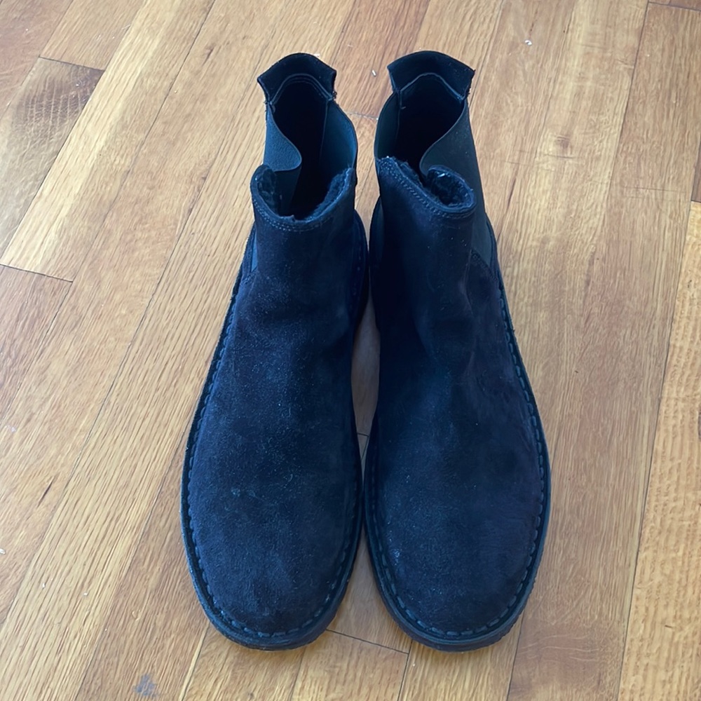 Vince Black Suede Chelsea Ankle Boots